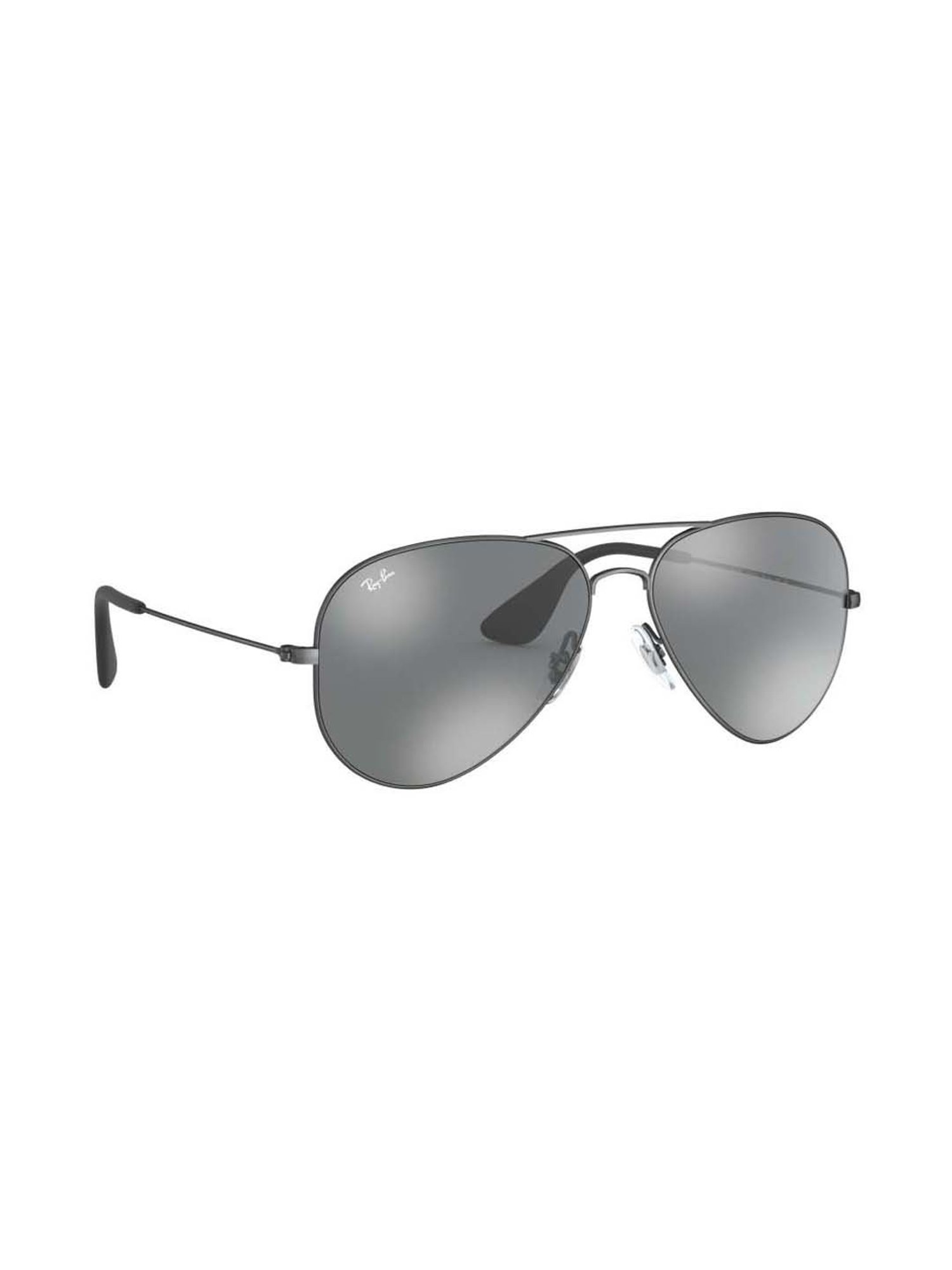 RAY-BAN Unisex UV Protected Grey Lens Pilot Sunglasses - 0RB355891396G58
