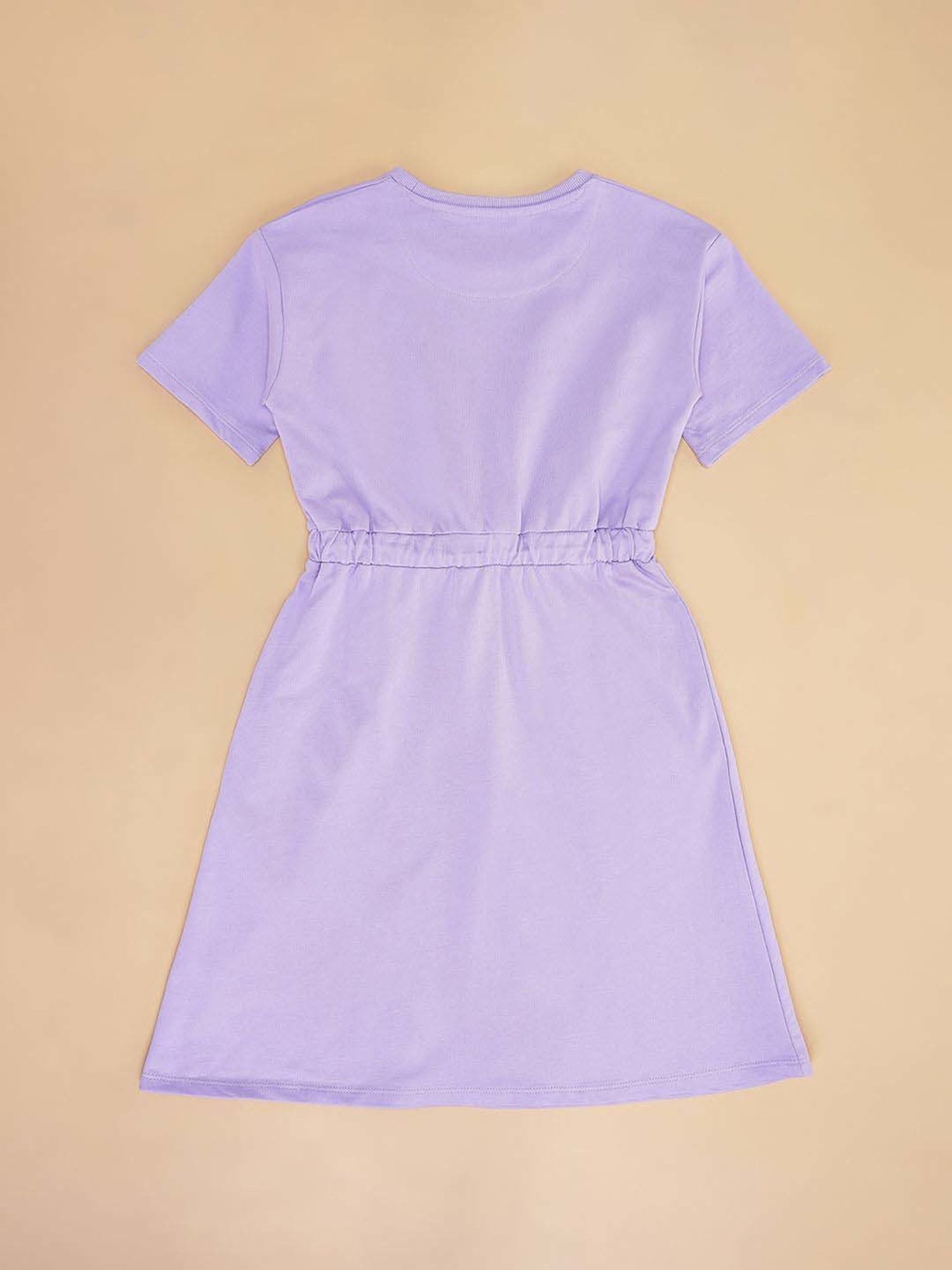 Pantaloons Baby Kids Pastel Lilac Cotton Graphic Dress