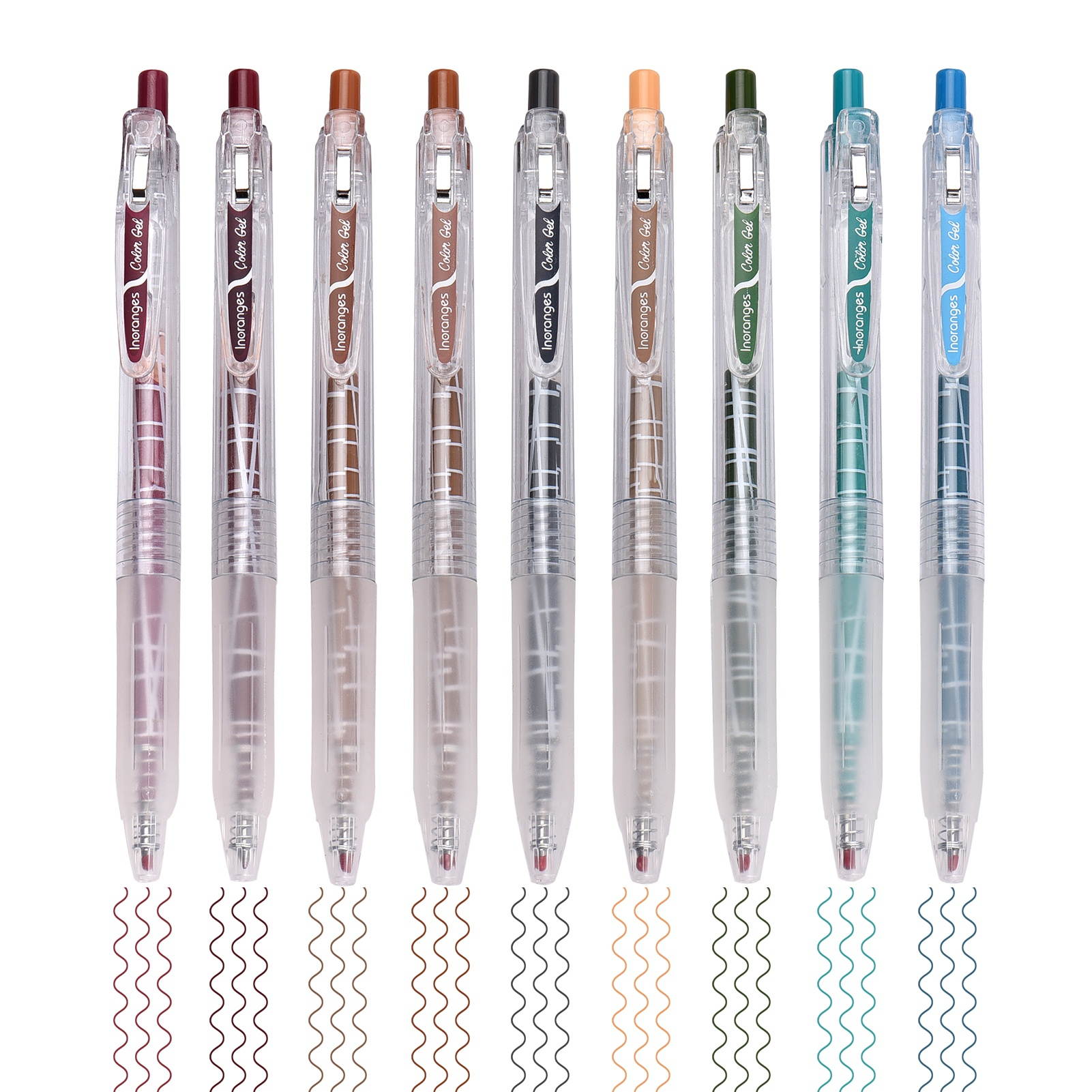 Aibecy 9 Color Gel Pens Set 0.5mm Pen Lead Colored Pens Retractable Gel Ink Pens Art Supplies for Children Adults Coloring Books Drawing Painting Writing Journaling