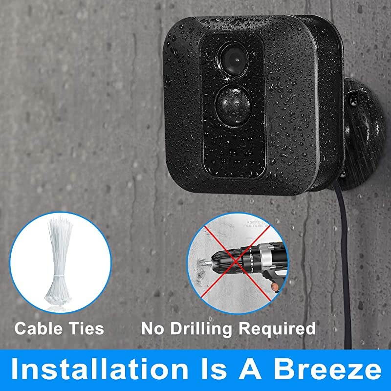 30 FT Blink XT XT2 Charger Cable with Wall Adapter (2 Pack),Charger Brick and 90 Degree Right Angled Micro USB End Charging Cord,Outdoor Waterproof Power Supply for Blink XT/Blink XT2 Camera