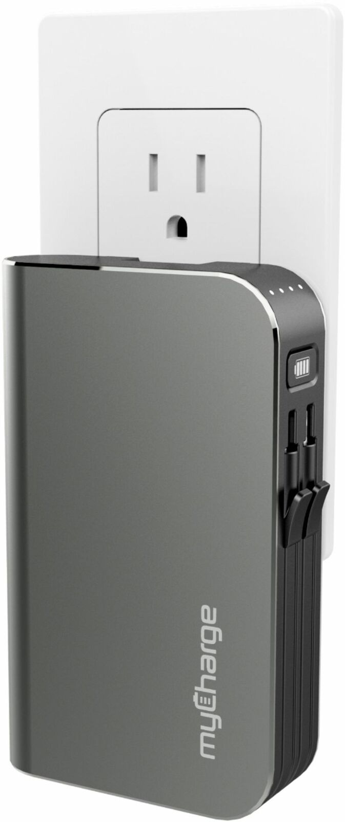 myCharge - HUB Turbo 10,050 mAh Portable Charger for Most Mobile Devices - Gray