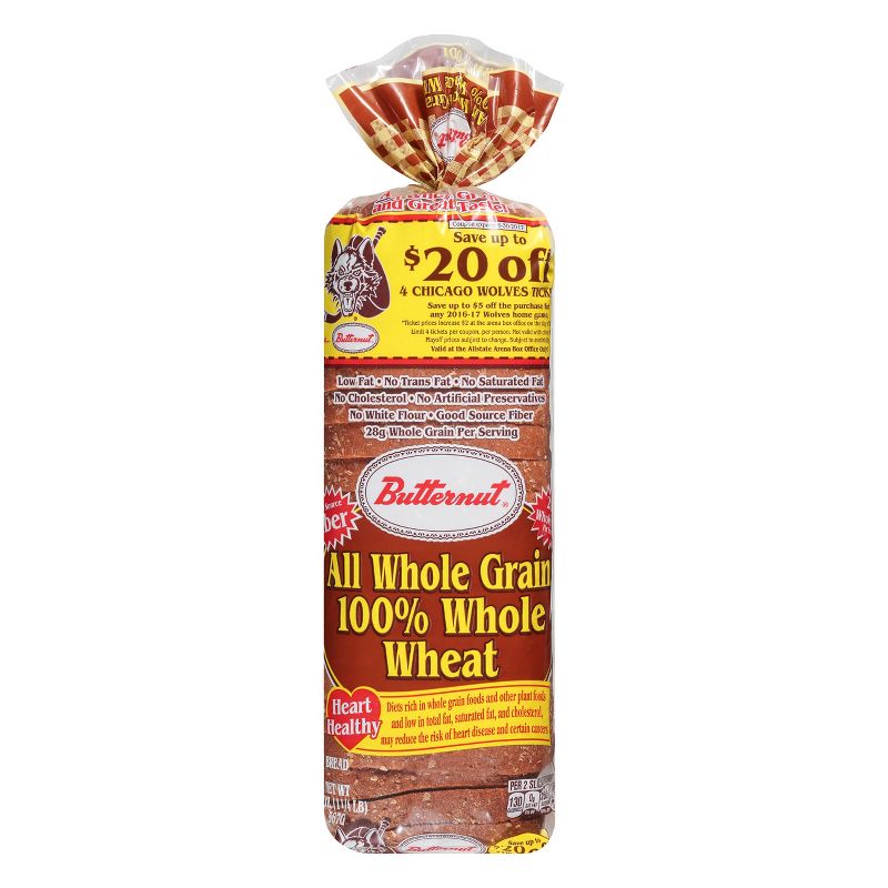 Butternut 100% Whole Wheat Bread - 20oz