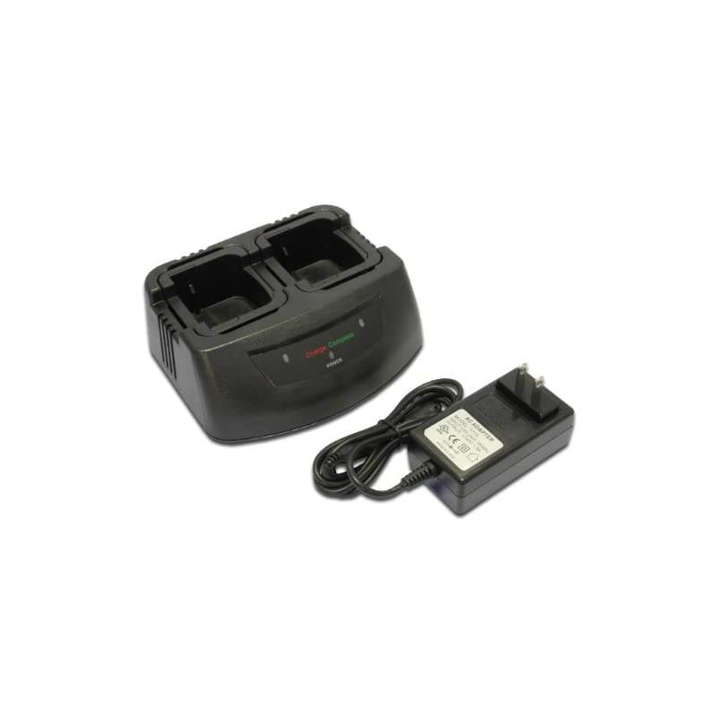 Power RC MINI200+RBPOD-mini-K45L 2-Way Radio Tri-Chemistry Dual Charger for Kenwood Radio Batteries (Black)