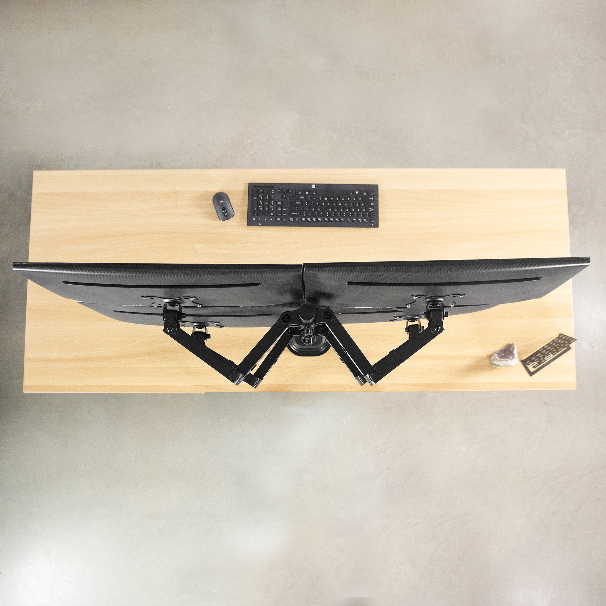 VIVO Aluminum Freestanding Quad LCD Monitor Mount Fully Adjustable Desk Stand for 4 Screens 17" to 32" (STAND-V104Z)