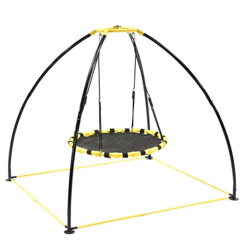 Jumpking JKBK-UFO Backyard 360 Degree Adjustable Height UFO Swing Set, Yellow