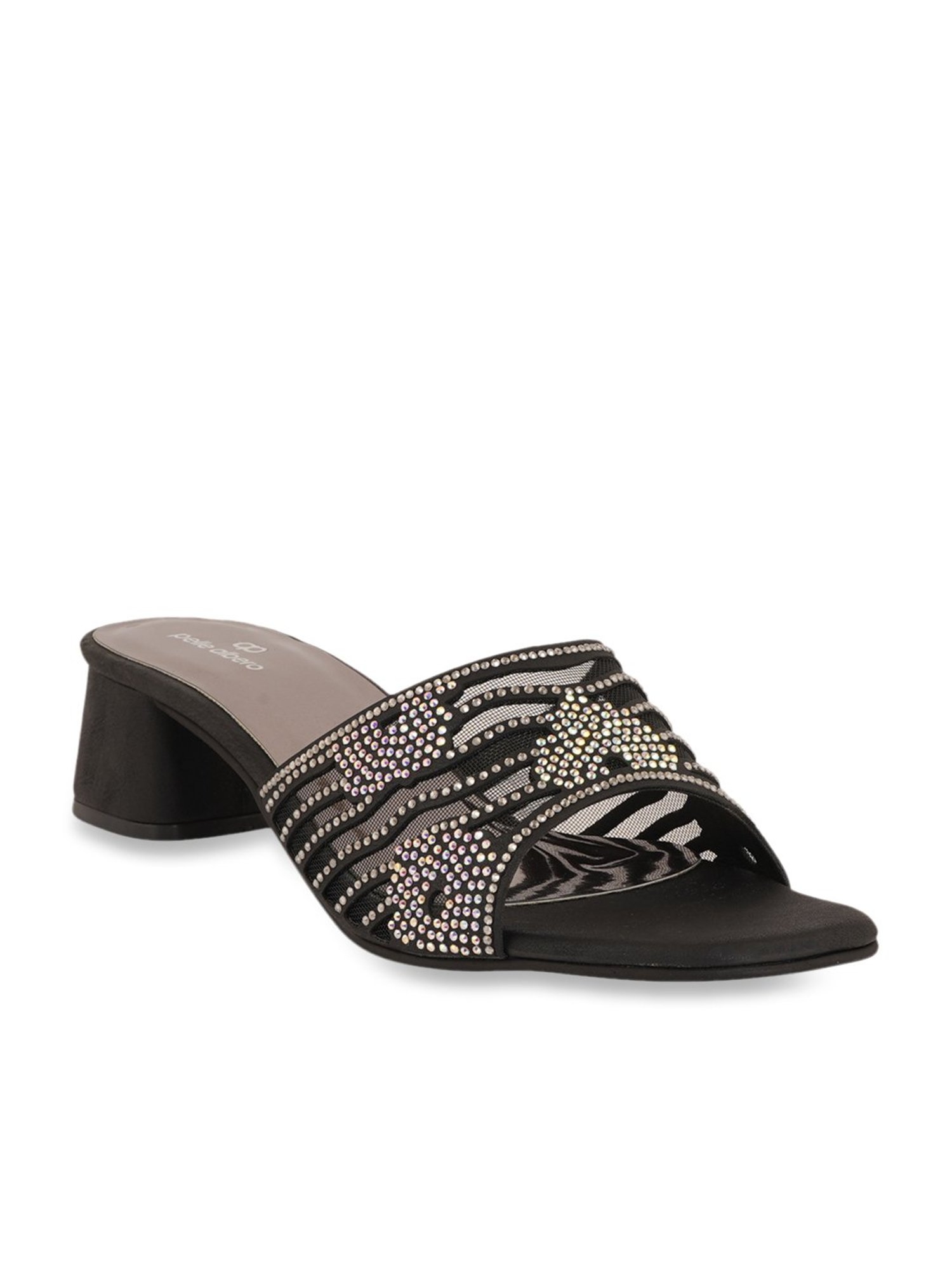 Pelle Albero Women's Black Casual Sandals