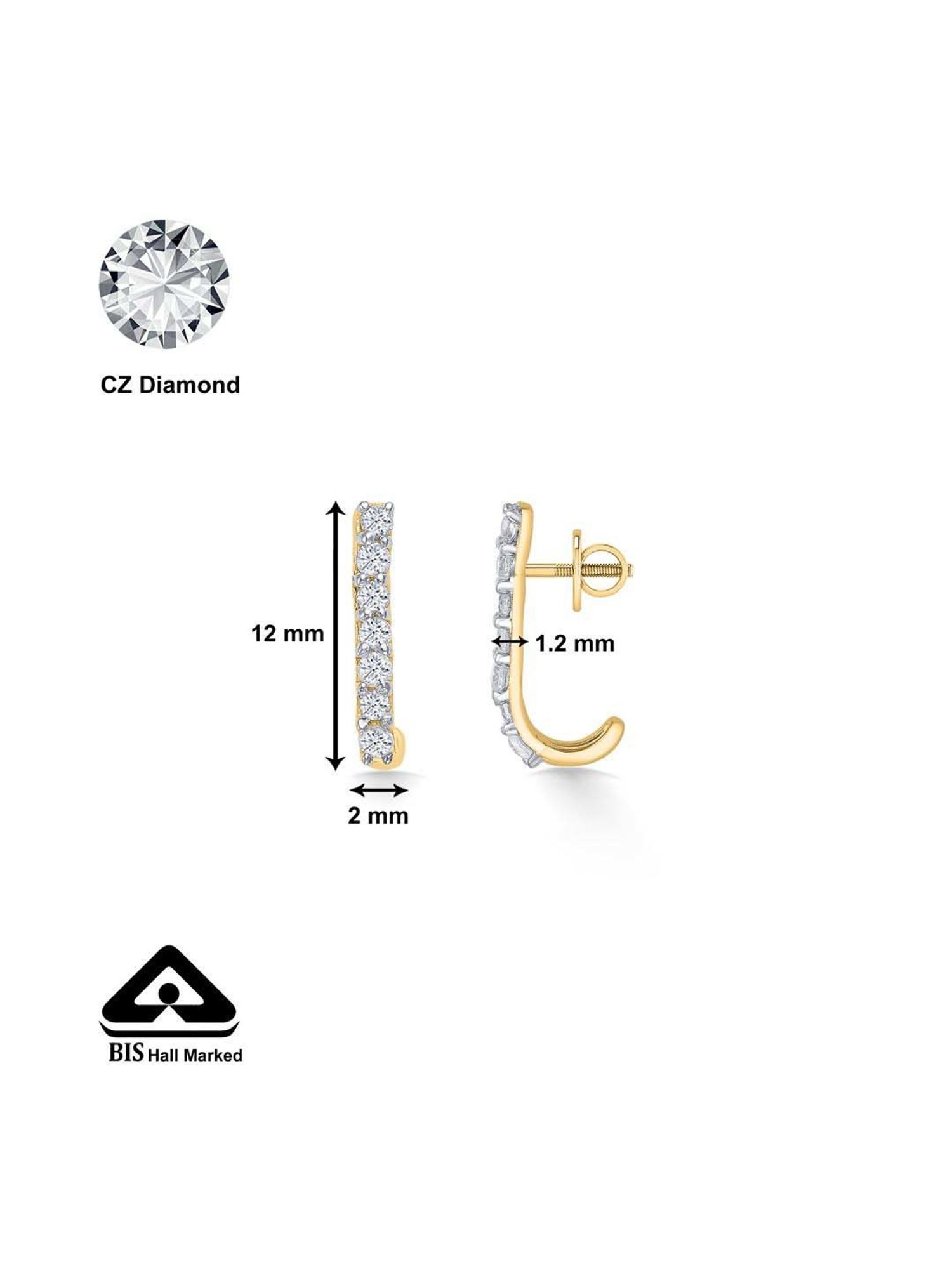 P.N.Gadgil Jewellers 22 Karat (916) BSI Hallmarked Yellow Gold Munchkins Kids Earring For Kid