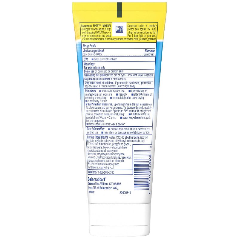 Coppertone Sport Mineral Sunscreen Face Lotion - SPF 50 - 2.5 fl oz