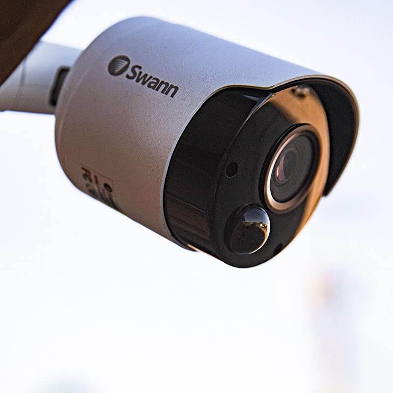 Wired PIR Bullet Security Camera, 4K Ultra HD Surveillance Cam with Color Night Vision, Indoor/Outdoor, Thermal, Heat & Motion Sensing, Audio Monitoring, Add to NVR with PoE, SWNHD-885MSB