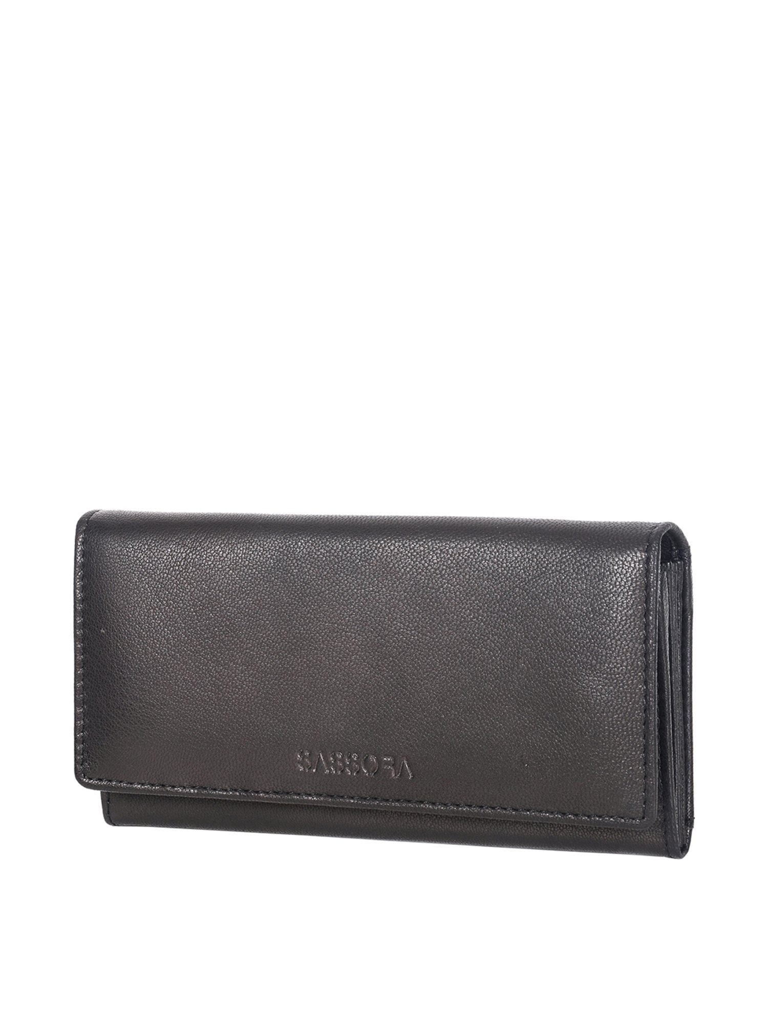 SASSORA Black Solid Rfid Wallet for Women
