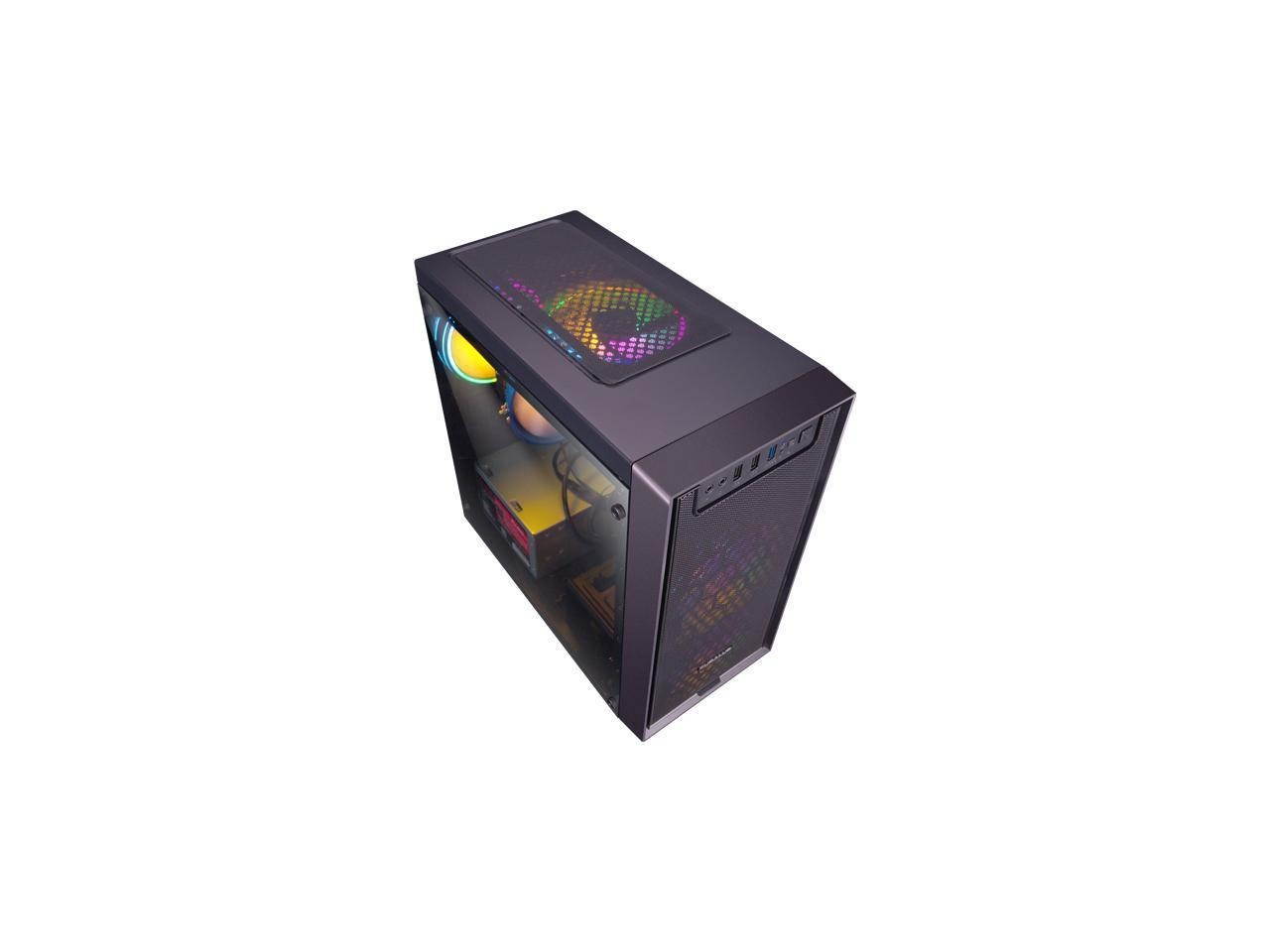 IPASON - Gaming Desktop - Ryzen5 3500X (6 Core up to 4.1GHz 7nm) - Nvidia GT 730 4GB - 256GB SSD M.2 - 8GB DDR4 3000MHz - Windows 10 home - RGB Fans - Gaming PC