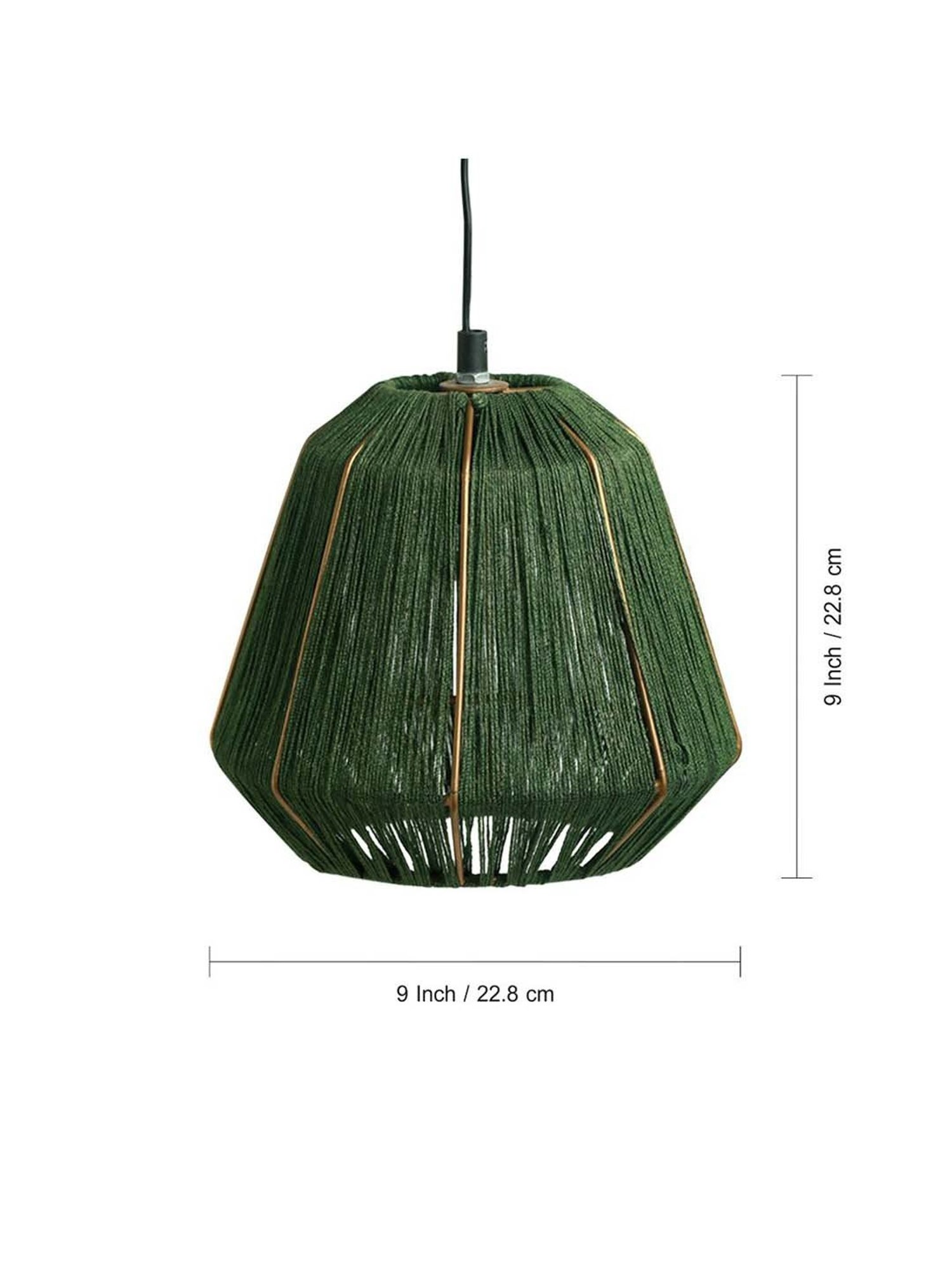 ExclusiveLane Marvels Beige Jute Handwoven Hanging Pendant Lamp