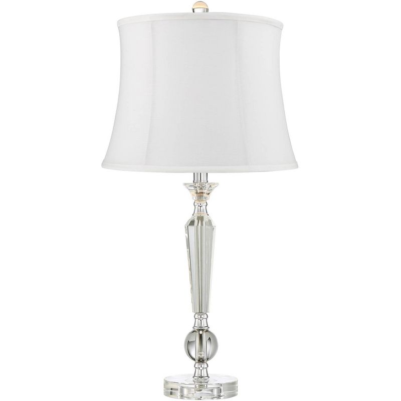 Vienna Full Spectrum Jolie Candlestick Crystal Cream Shade Table Lamps Set of 2