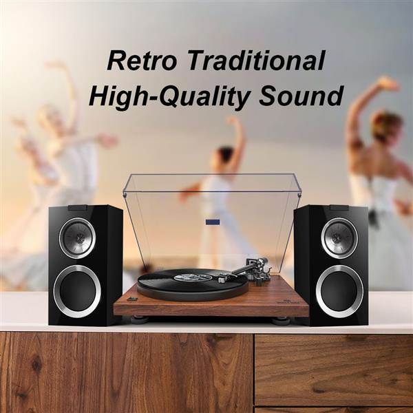 Record Player Turntable with Built-in Phono Preamp and Belt Drive