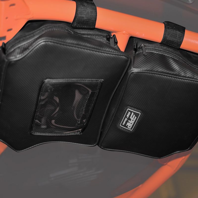PRP Seats E61-210 Waterproof Vinyl Can Am X3 ATV All Terrain Vehicle Overhead 2 Compartment Zippered Storage Bag, Black