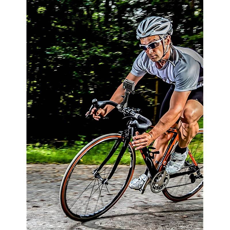 Camera Motorcycle Mount for Gopro, 360 Rotation Metal Action Camera Clamp Holder with 1/4-20 Thread for Moto Bike Bicycle Handlebar, for GoPro Hero 9 8 7 6 5 4 Black, SJCAM, Canon, DSLR etc