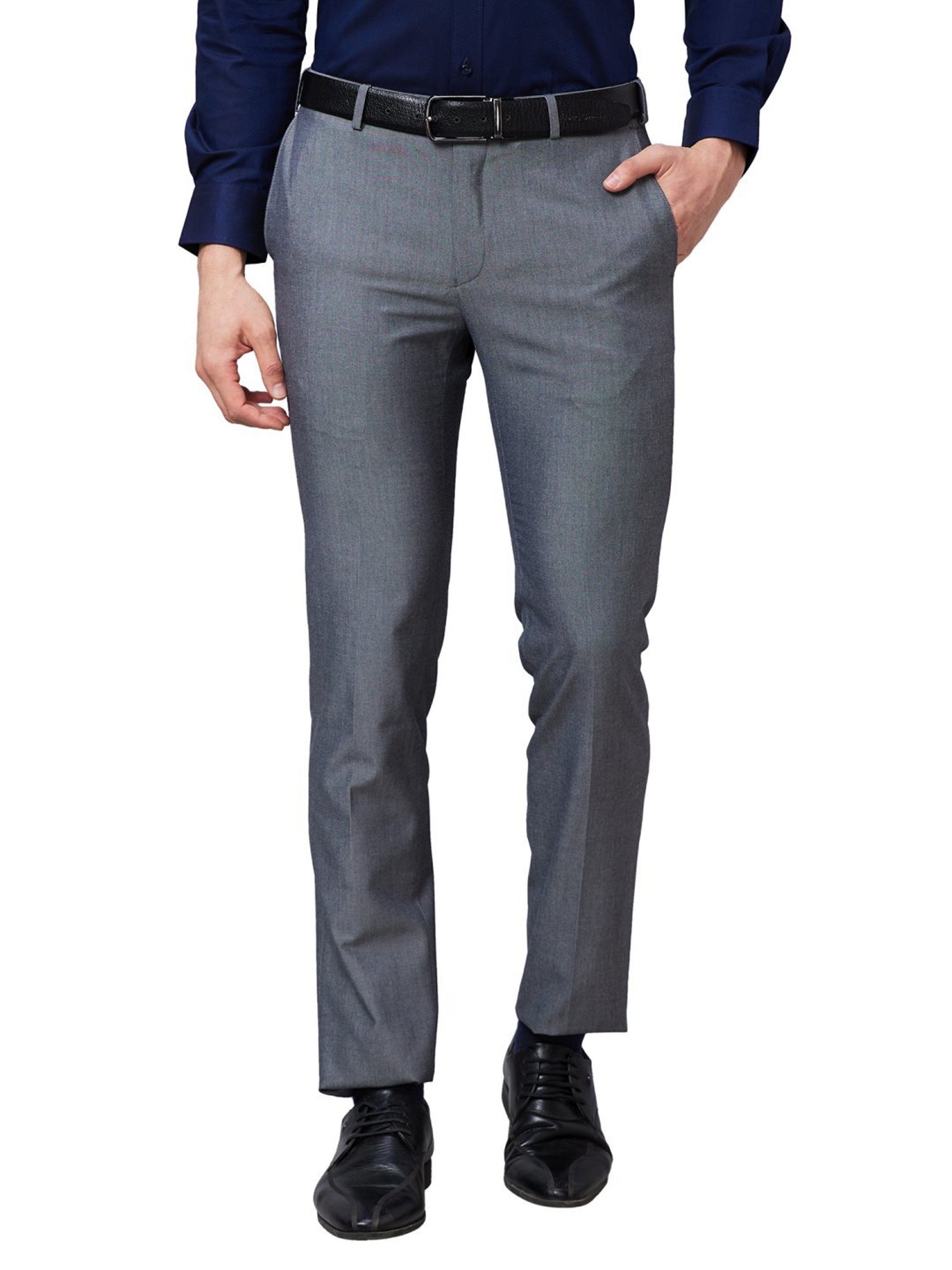 Raymond Grey Classic Fit Trousers