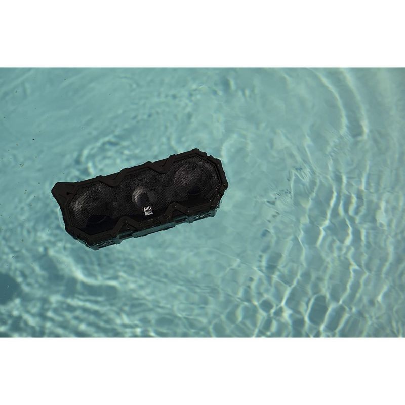 Altec Lansing Super LifeJacket Jolt with Lights, Built in Qi Wireless Charger, Waterproof, Snowproof, Shockproof and it Floats in Water, Up to 30 Hour Battery Life, Black