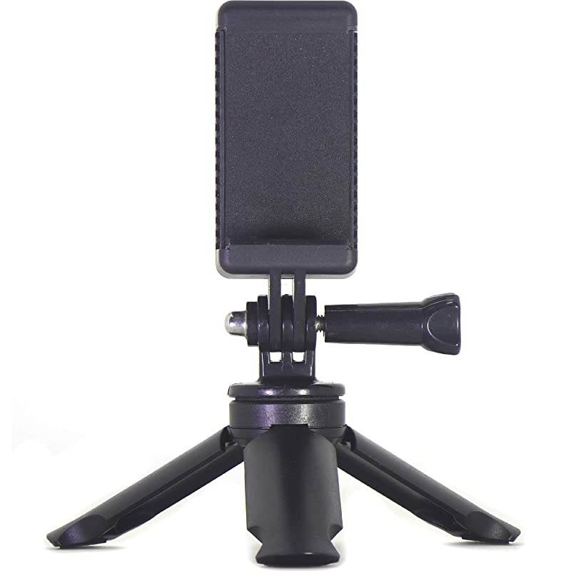 Tripod Stand Mini Portable Universal Heavy Duty Adjustable Mount Steady with Protective Padding Under its Legs for Android iDSLRs and GoPro