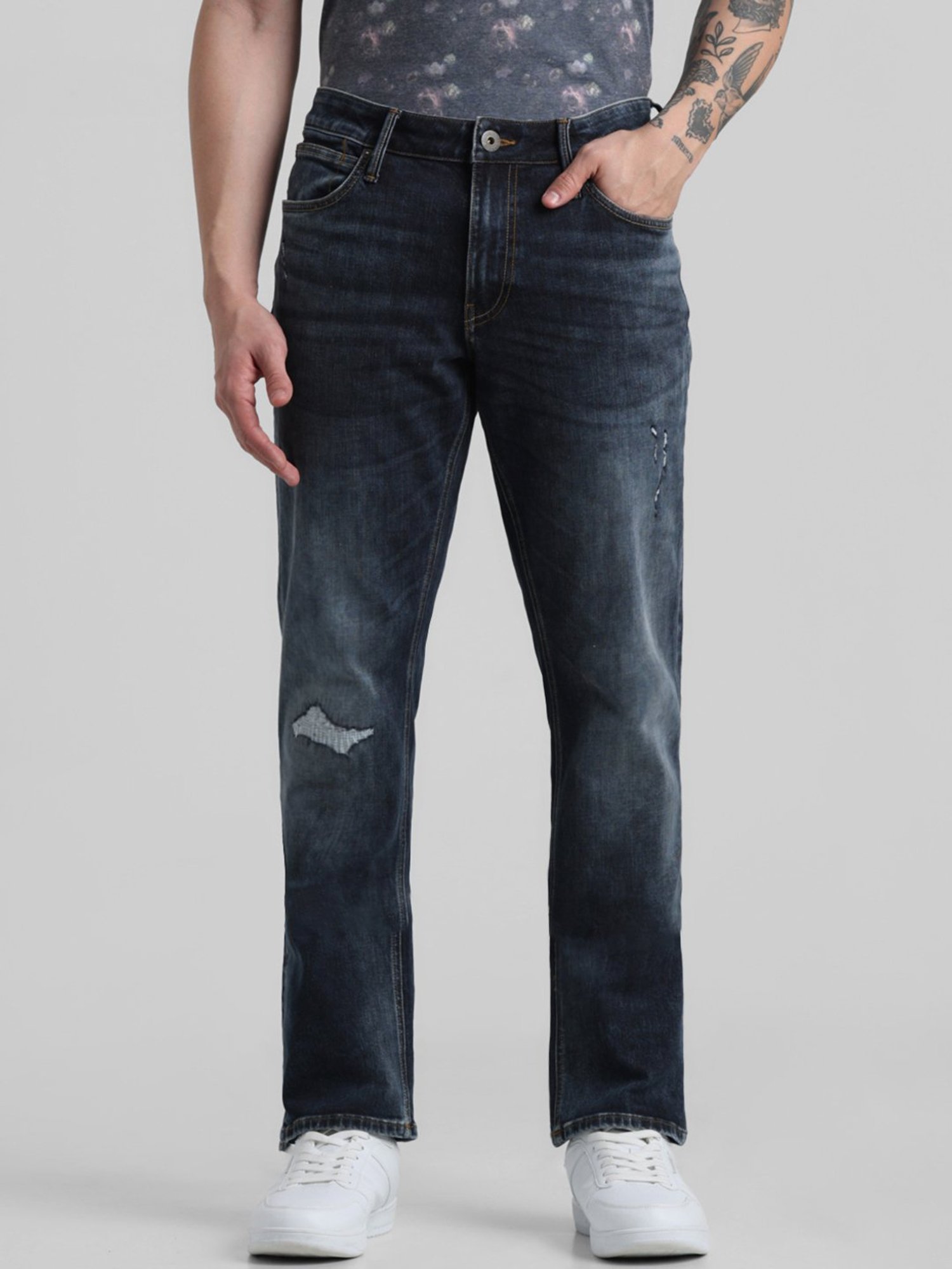 American Eagle Blue Cotton Regular Fit Jeans