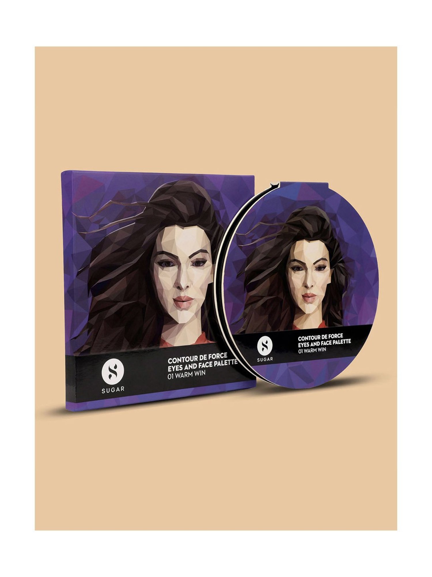 SUGAR Cosmetics Contour De Force Eyes and Face Palette 01 Warm Win - 20.3 gm