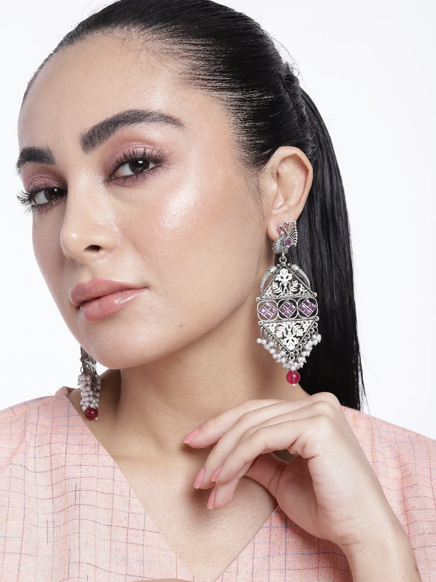 Abdesigns Timeless High Quality German Silver Earrings