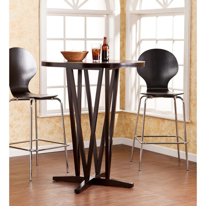 Devon Bistro Bar Height Table Wood/Coffee - Southern Enterprises