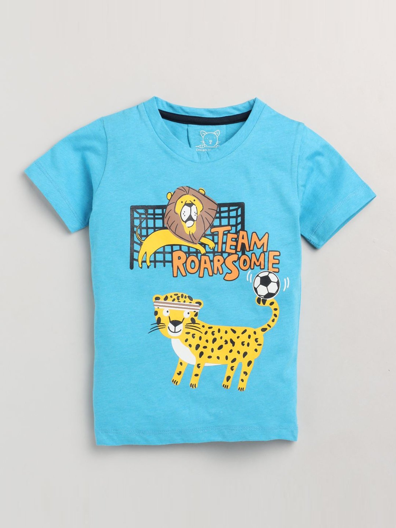 Lazy Shark Kids Turquoise Printed T-Shirt & Shorts