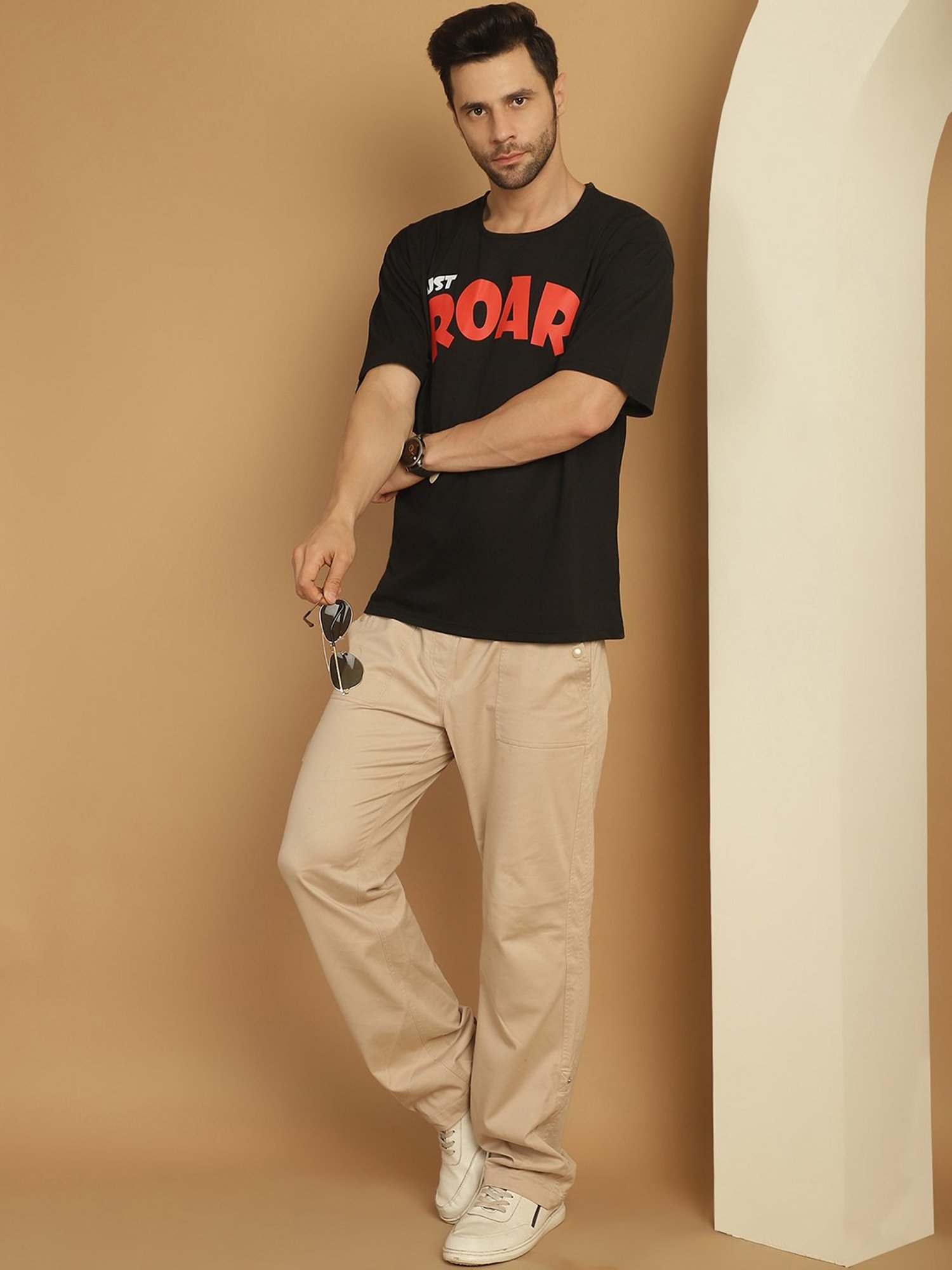 Vimal Jonney Multicolor Regular Fit Printed Crew T-Shirt - Pack of 3