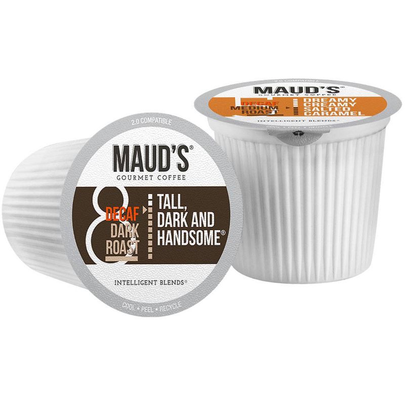 Maud's Decaf Coffee Variety Pack, 80ct. Recyclable Single Serve Decaf Coffee Pods - 100% Arabica Coffee California Roasted, Decaf KCups Compatible