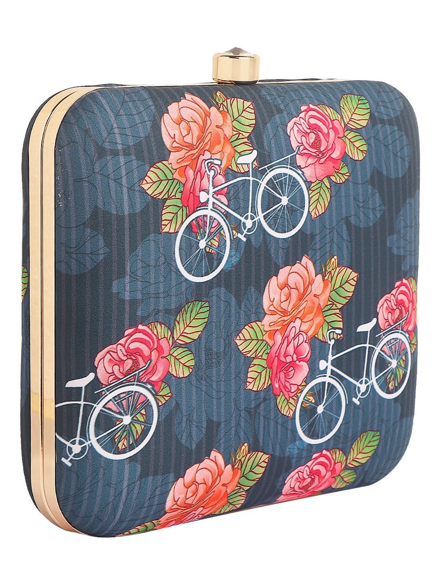 Horra Blue Embellished Clutch