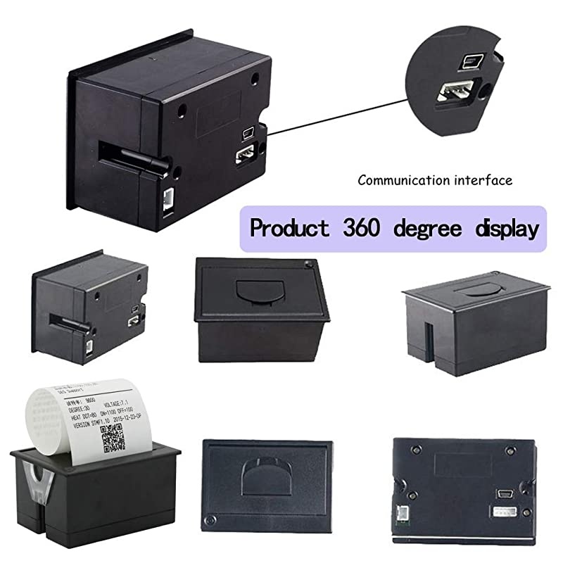 Embedded 58MM Thermal Receipt Printer Mini Printing Module Support USB and TTL Serial Port ESC/POS Commands