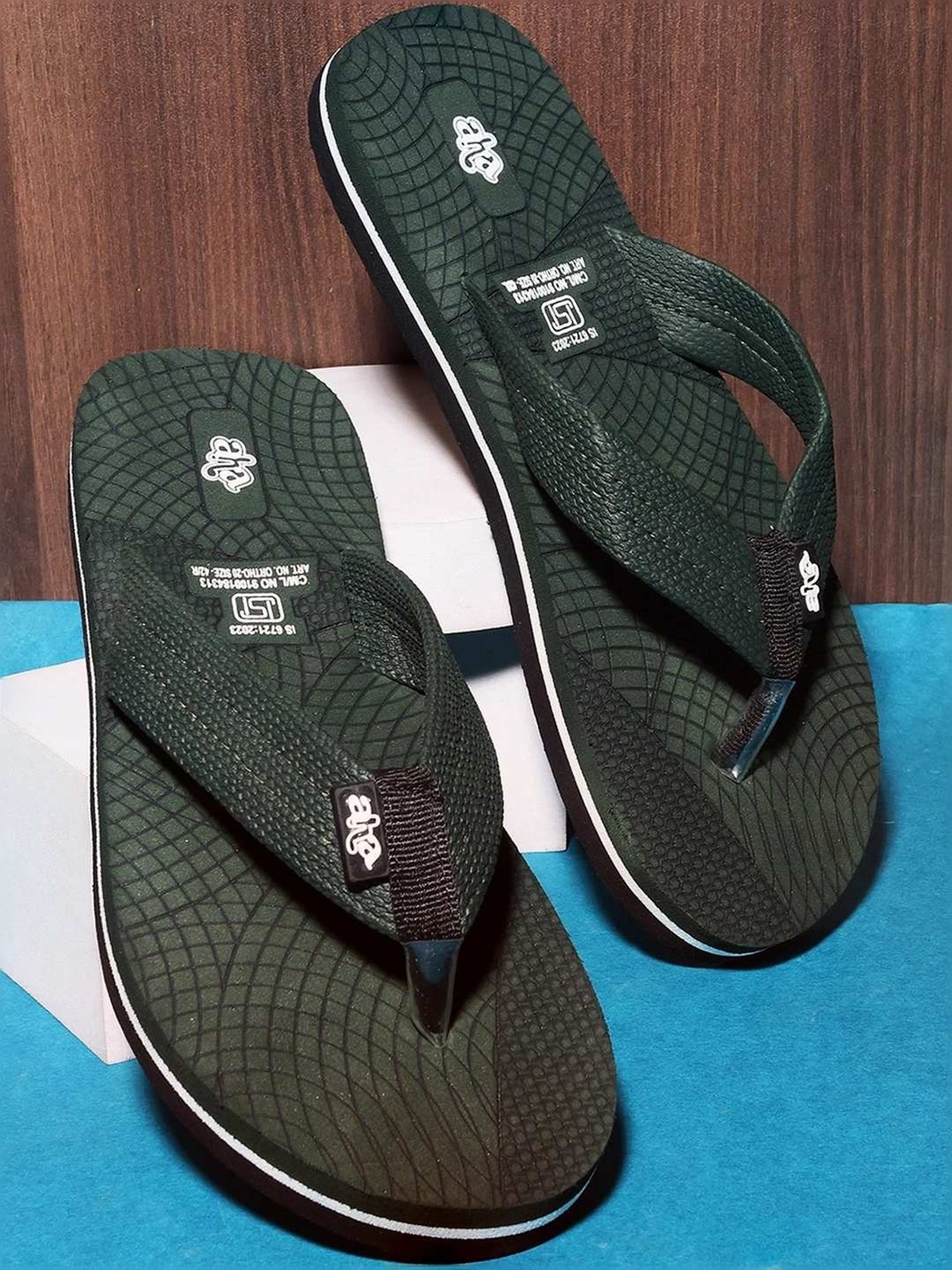 Aha by Liberty Men's Olive Flip Flops