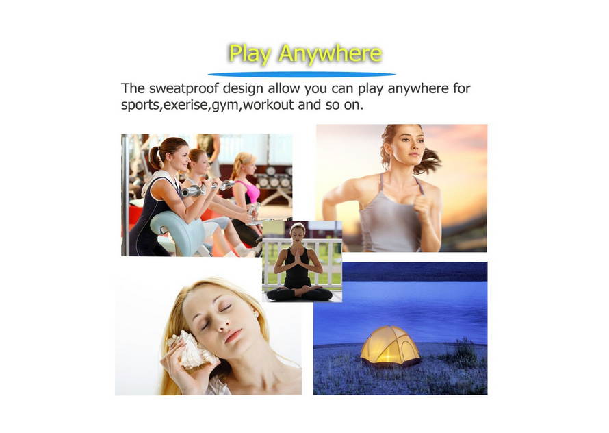 D8 Sporty Wireless Bluetooth Headsets CSR 4.0 Premium Sweatproof 3D Surround Stereo Speaker, CVC 6.0 Noise-Canceling,In-line Microphone Hands-Free Call & Music Streaming