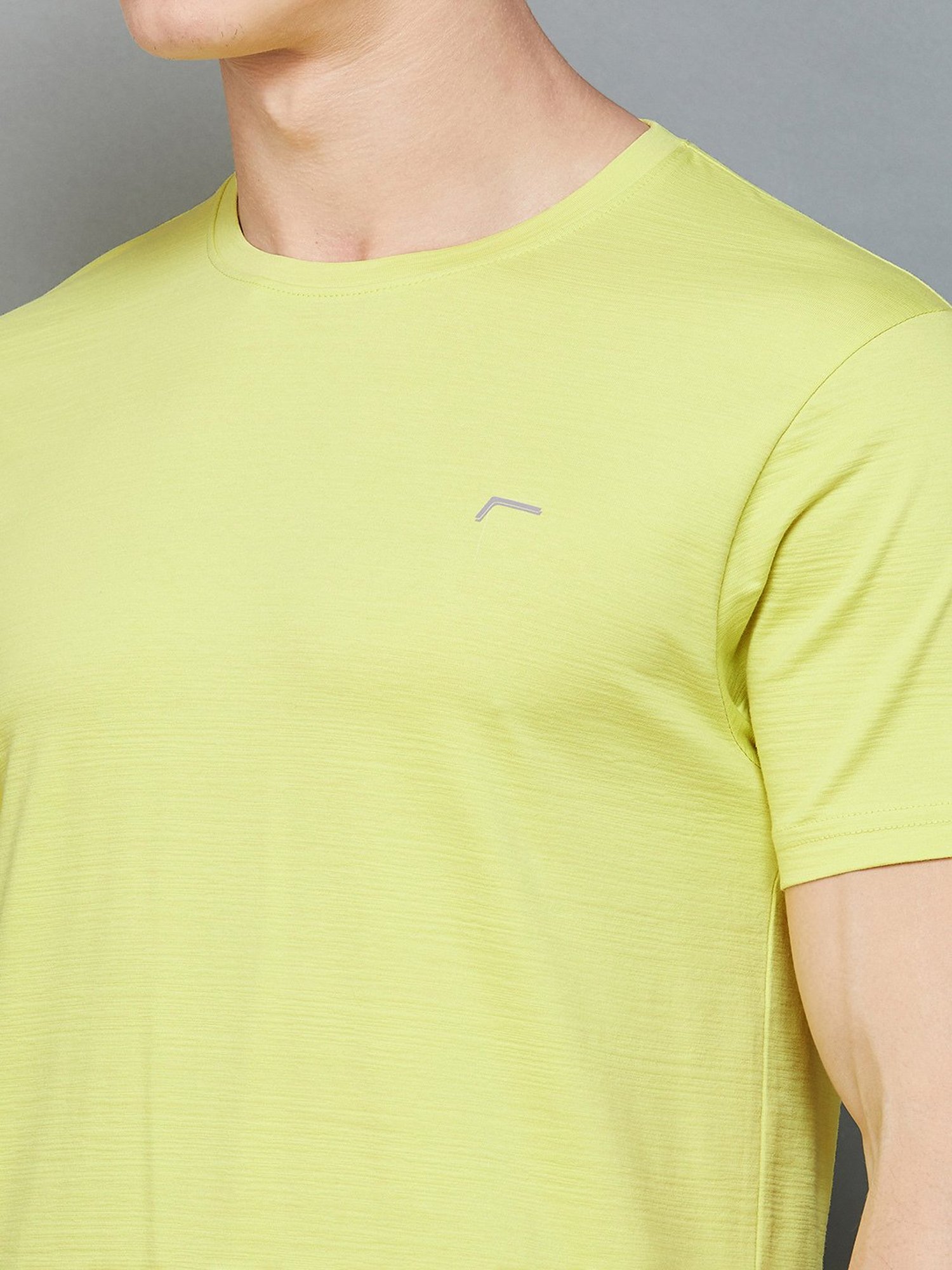 Fame Forever by Lifestyle Neon Green Regular Fit Sports T-Shirt