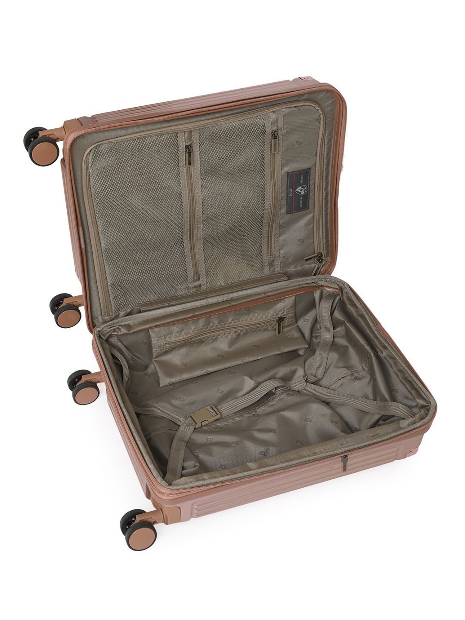 HEYS Edge Rose Gold Textured Hard Cabin Trolley Bag -21 cm