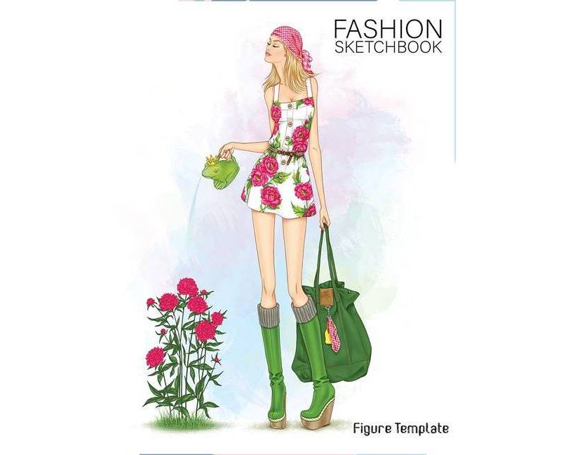 Fashion Sketchbook Figure Template - by  Go Be Kind Fashion Sketchbooks (Paperback)