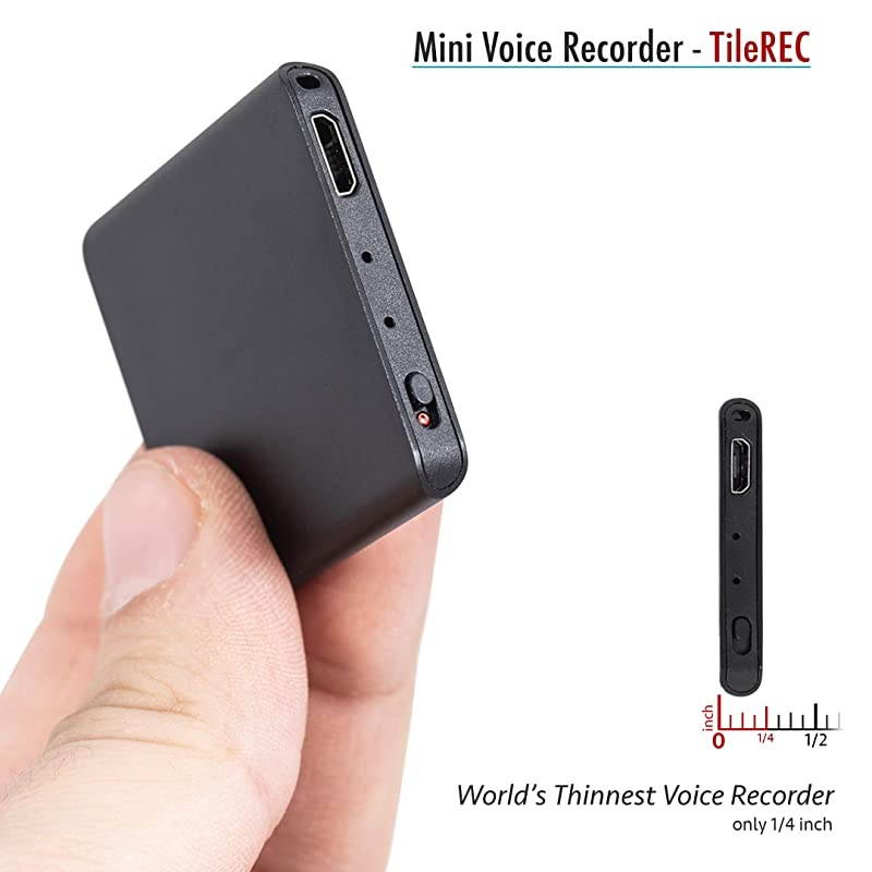 Slimmest Voice Activated Recorder with 145 Hours Recording Capacity MP3 Records 24 Hours Battery Time Metal Case by Atto Digital