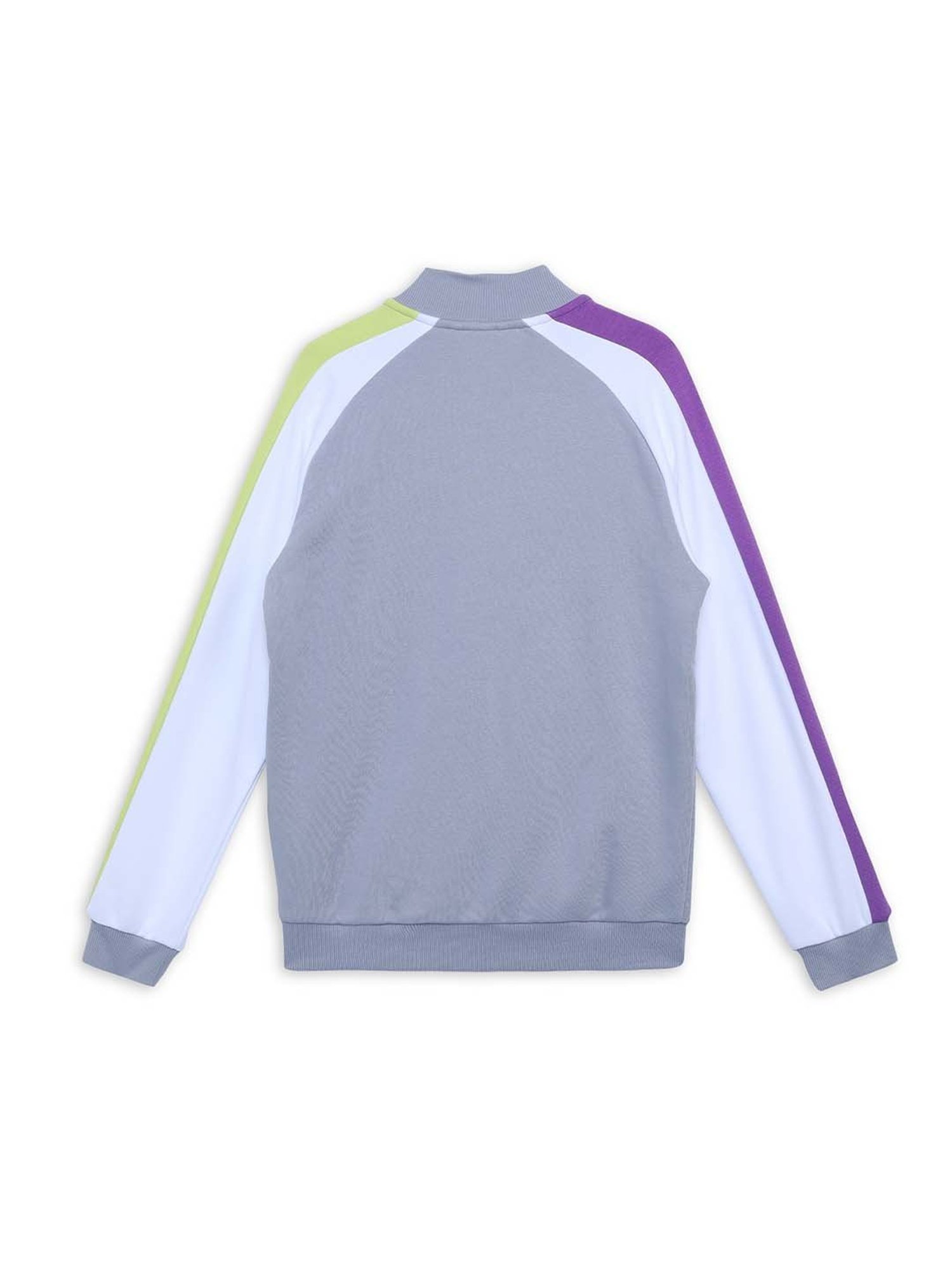 Allen Solly Junior Navy & Green Color Block Full Sleeves Jacket