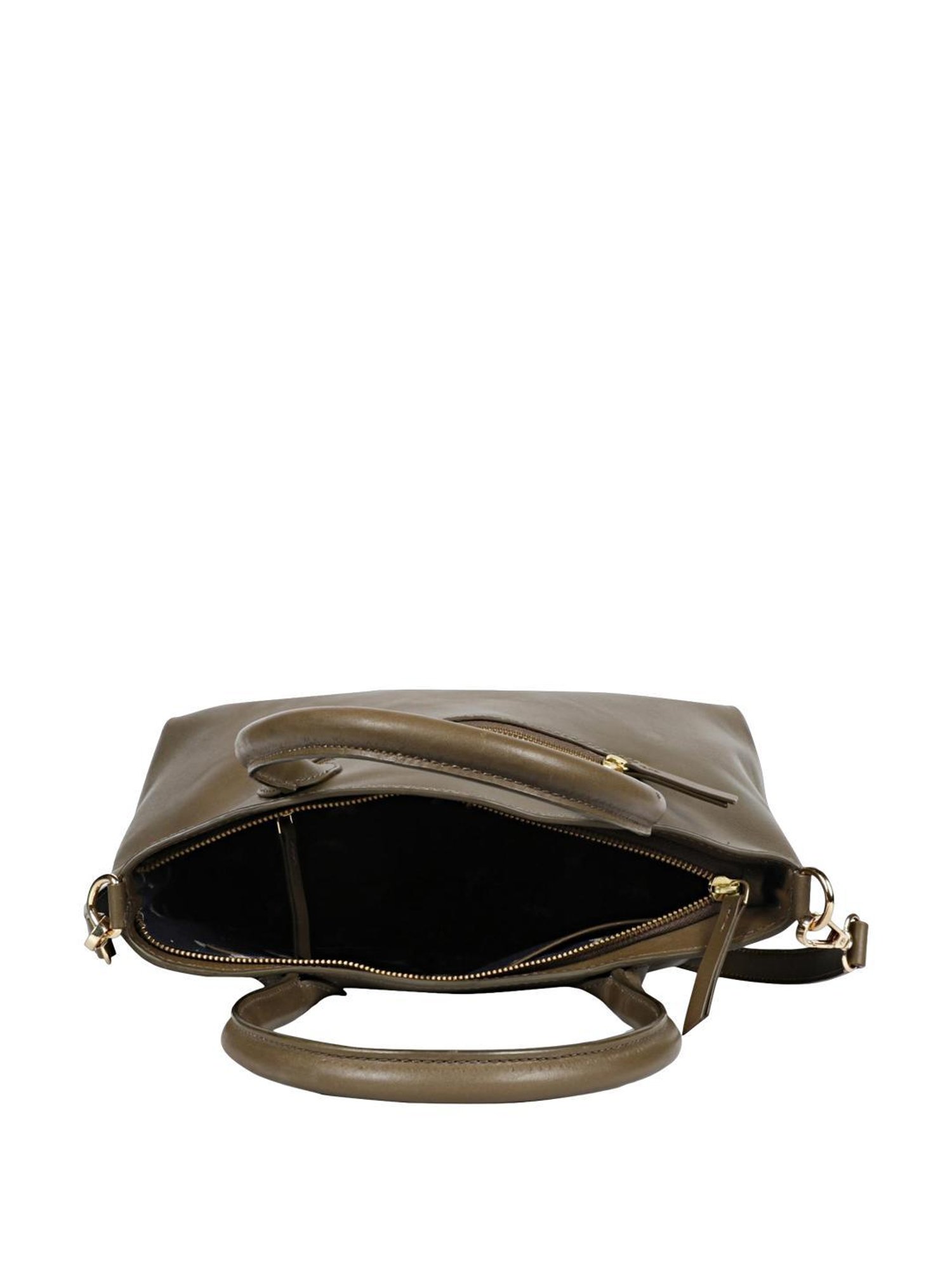 Favore Brown Solid Medium Handbag