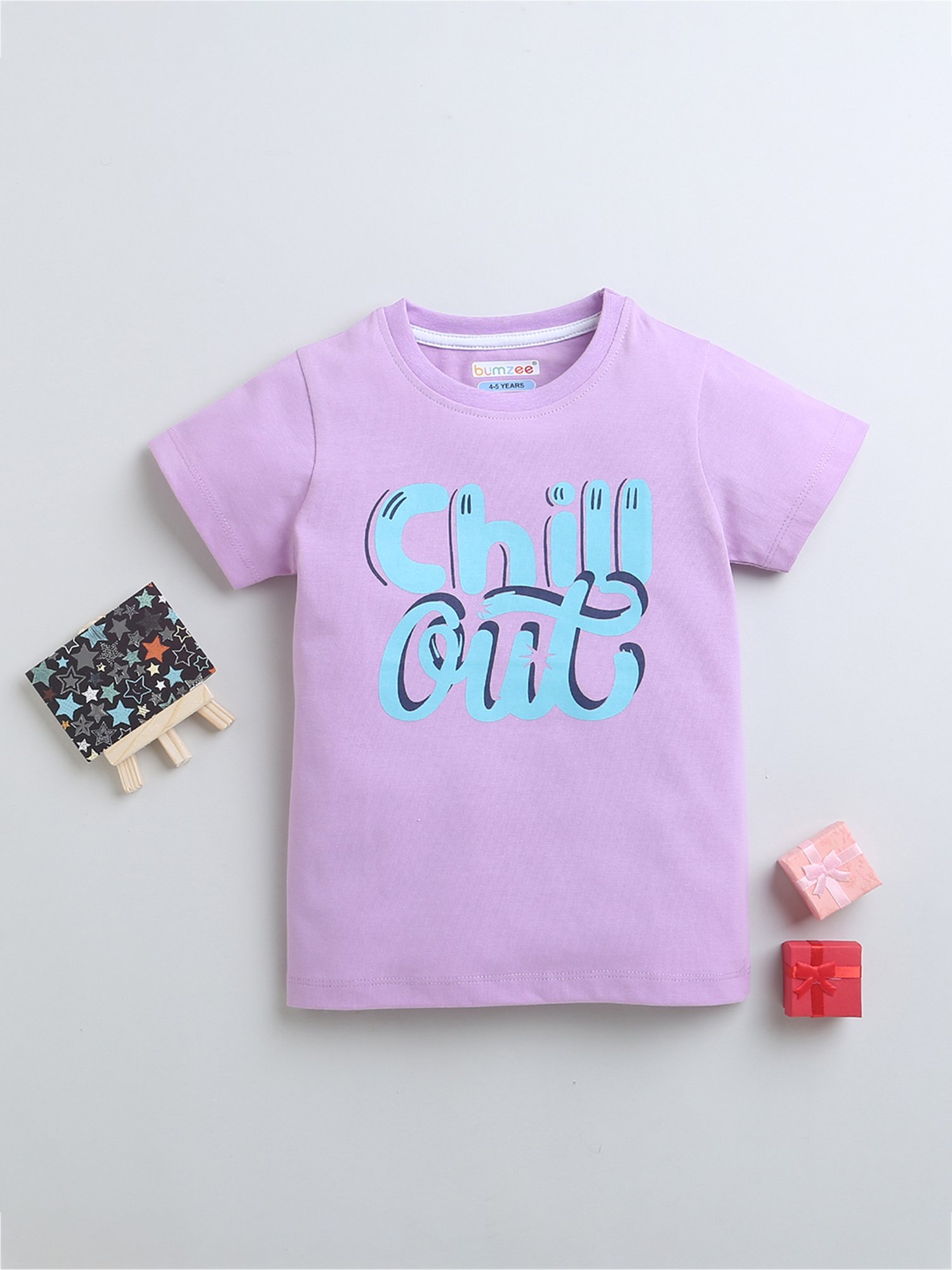 Bumzee Kids Lavender Graphic Print T-Shirt