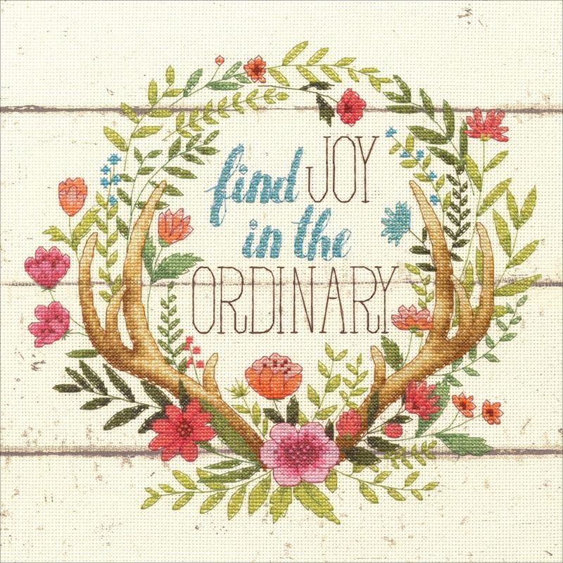 Dimensions Counted Cross Stitch Kit 12"X12"-Rustic Bloom (14 Count)