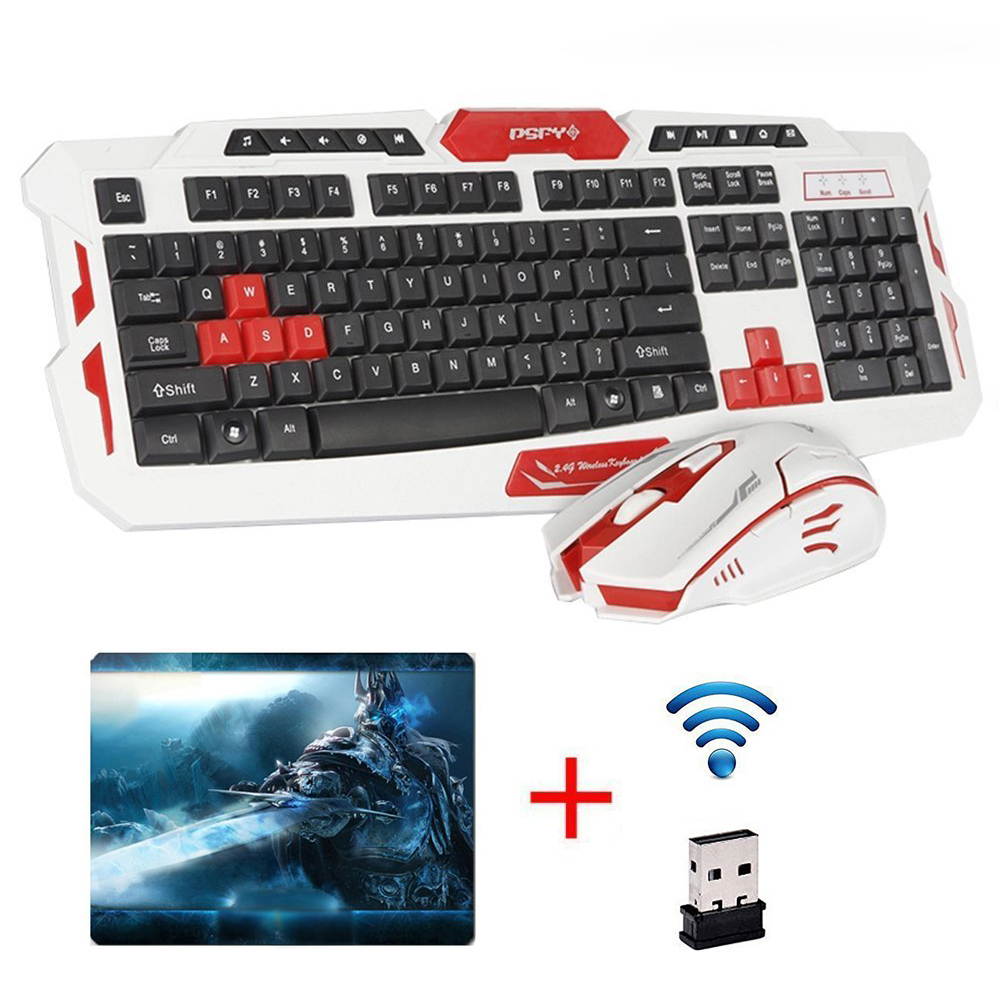 CityForm 8100 Ergonomic Gaming Keyboard + 2.4GHz Cordless Gamer Gaming Mouse Set
