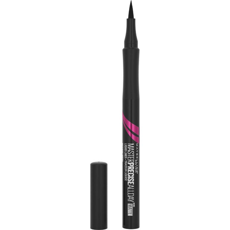 Maybelline Eyestudio Master Precise All Day Liquid Eyeliner Makeup - Matte Black - 0.034 fl oz
