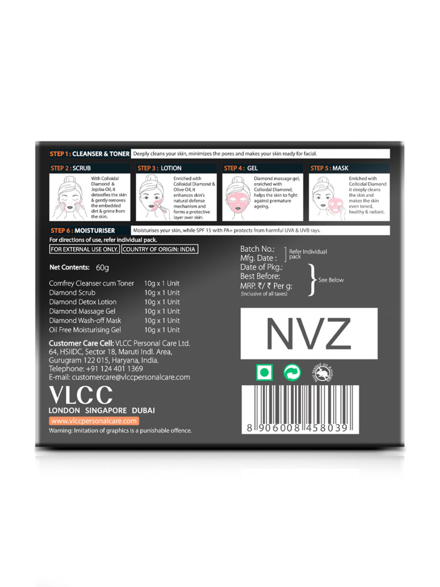 VLCC Diamond Facial Kit - Pack of 6