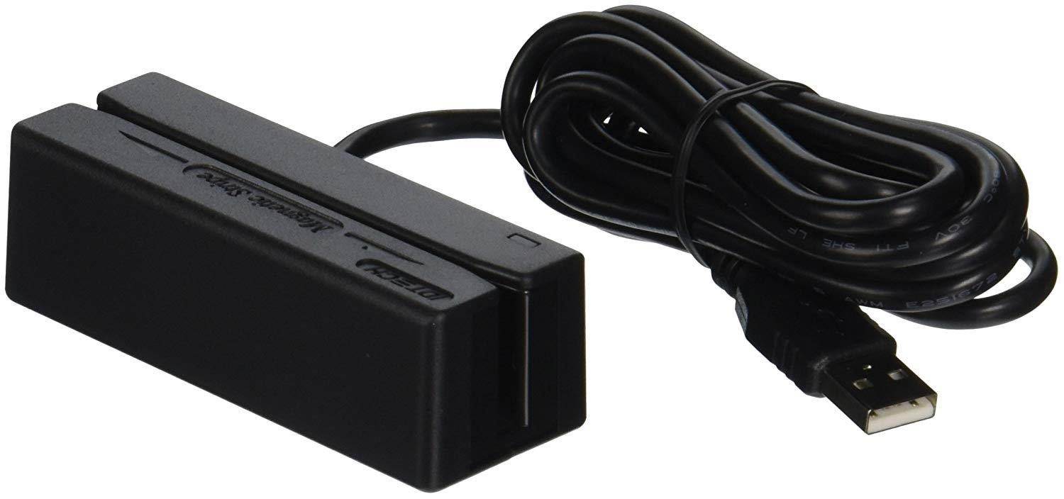 Id Tech Magnetic Card Reader (Tracks 1, 2 & 3) - USB - Black