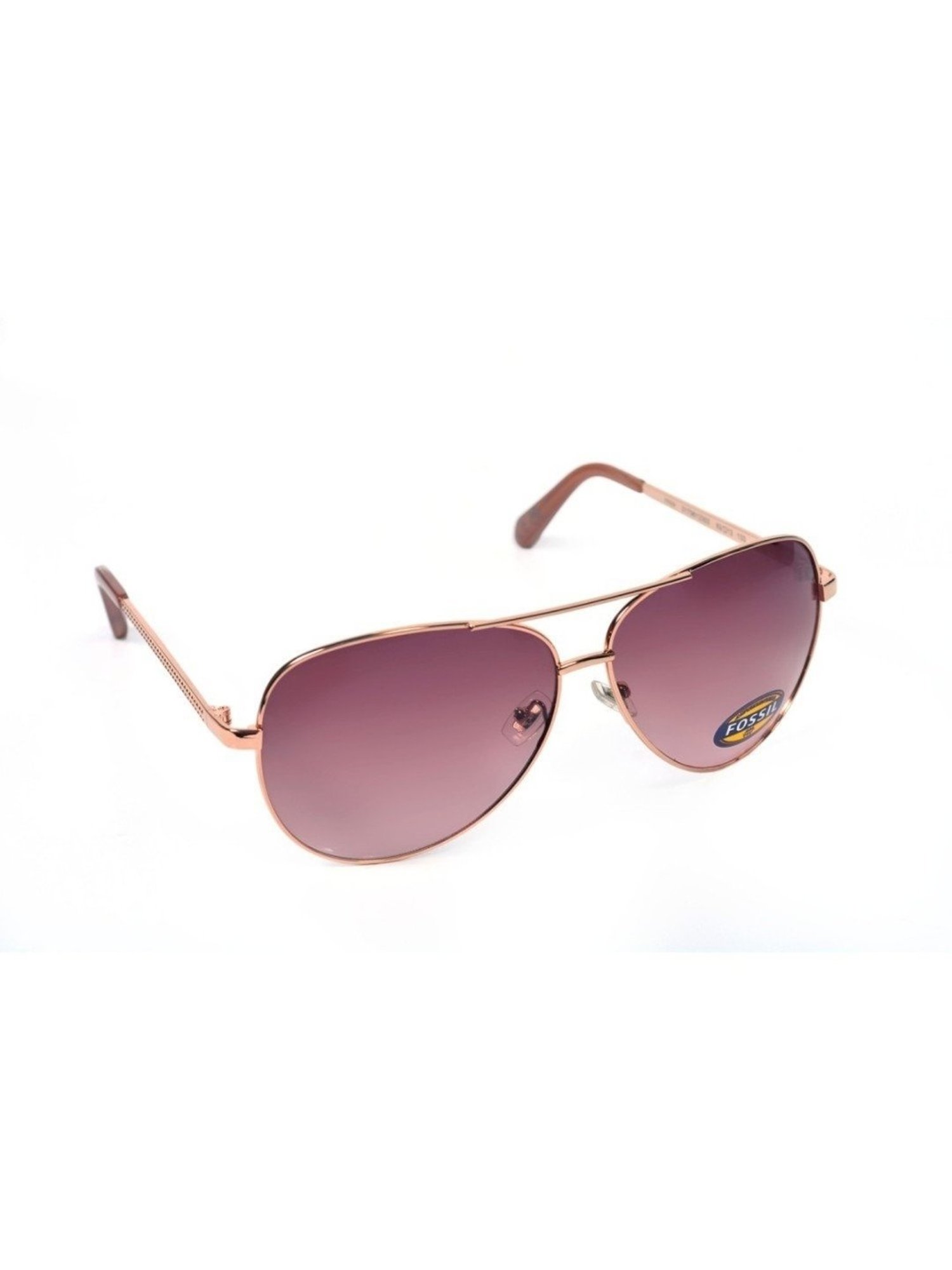 Fossil Purple Aviator UV Protection Sunglasses for Women