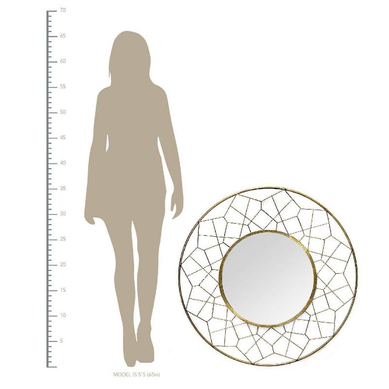 35.63" Aimee Wall Mirror Gold - Stratton Home Décor