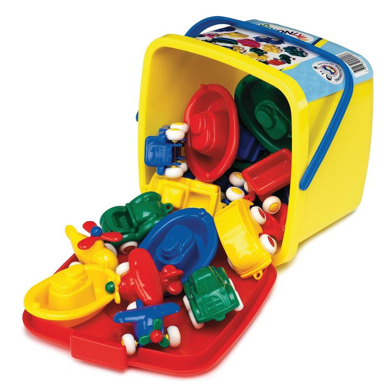 Viking Toys Mini Vehicles in Bucket Set - 16pc