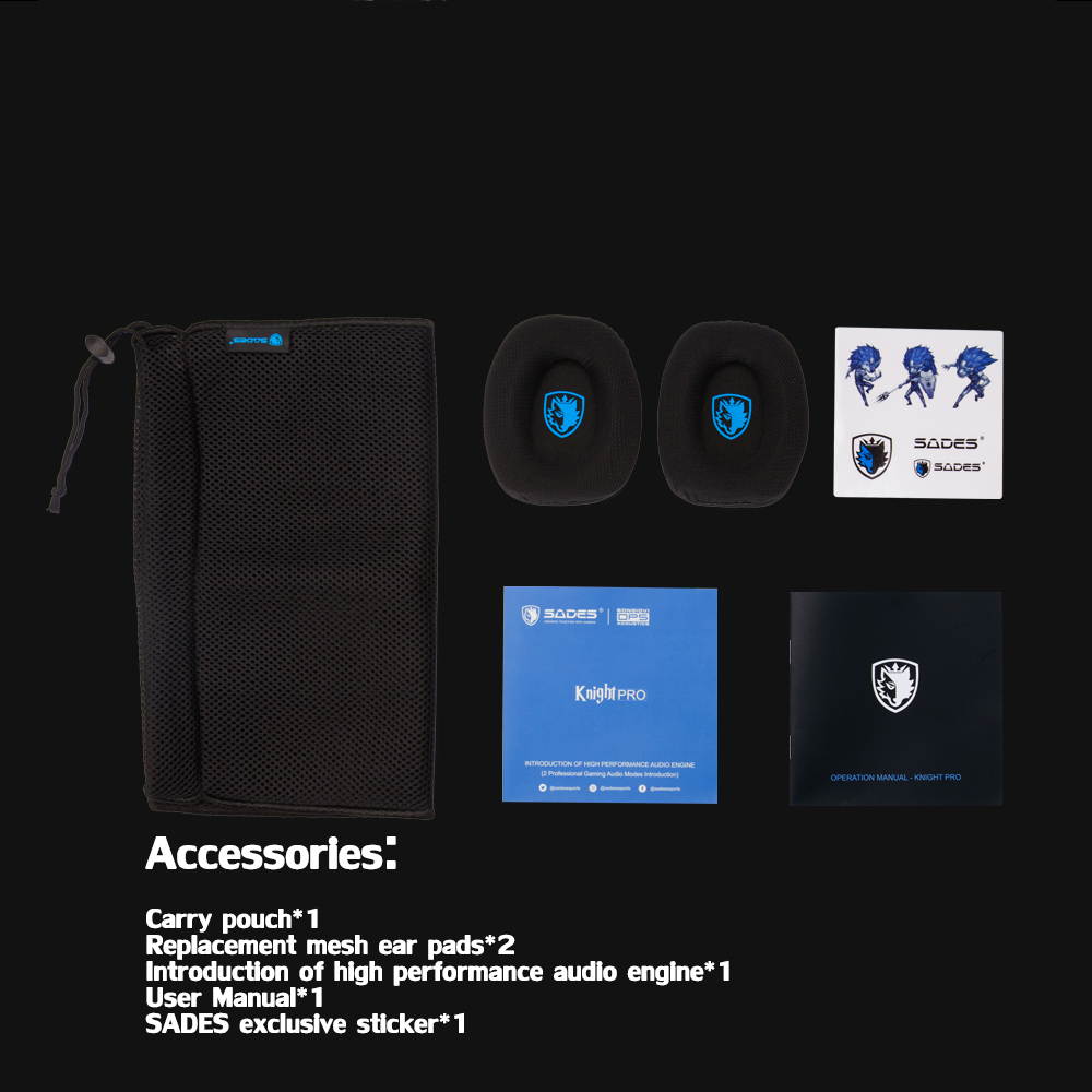 Knight Pro Professional Gaming Headset USB Headphones BONGIOVI Audio Noise-Cancelling